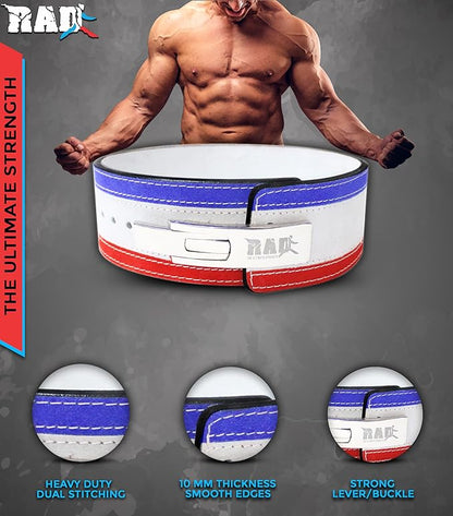 RAD Weight Lifting Belt for Men & Women 4 Inch 10 mm