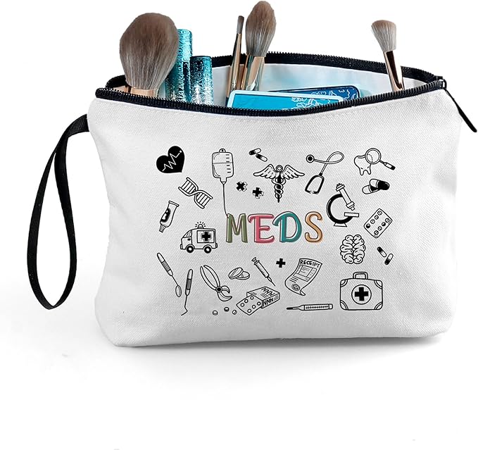 Medical Bag,Doctor Gifts,Meds Cosmetic Make Up Bag,Medicine Bag for Traveling,Doctor Gifts for Women,Gifts for Teen Girls,Friendship Gifts for Women