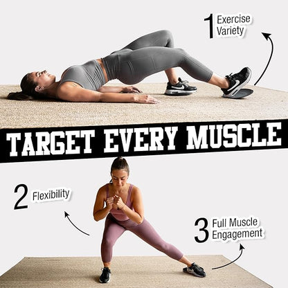 Gliding Discs for Working Out - Exercise Sliders 1 Pair, 4 Streaming