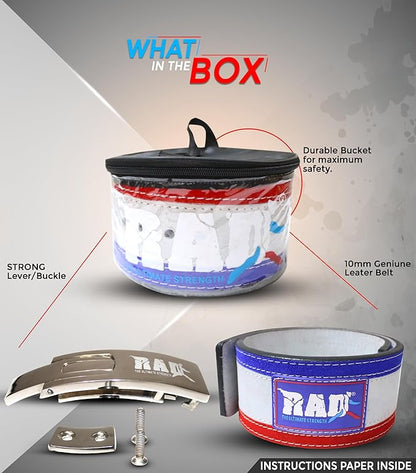 RAD Weight Lifting Belt for Men & Women 4 Inch 10 mm
