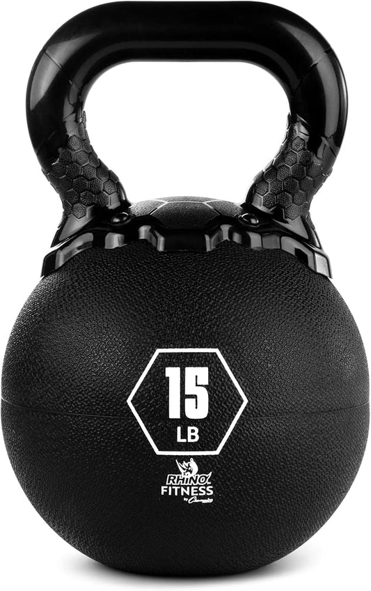 Champion Sports Rhino Kettlebell Rubber Weights
