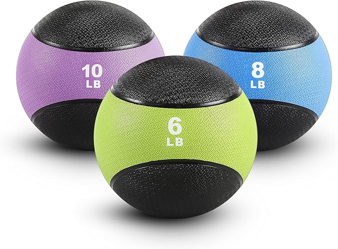 RitFit Weighted Medicine Ball - Non-Slip Rubber Shell