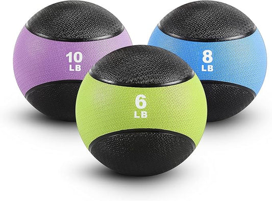 RitFit Weighted Medicine Ball - Non-Slip Rubber Shell