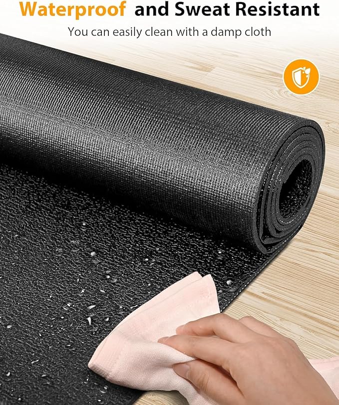 Foldable Rubber Treadmill Mat - Exercise Bike Mat