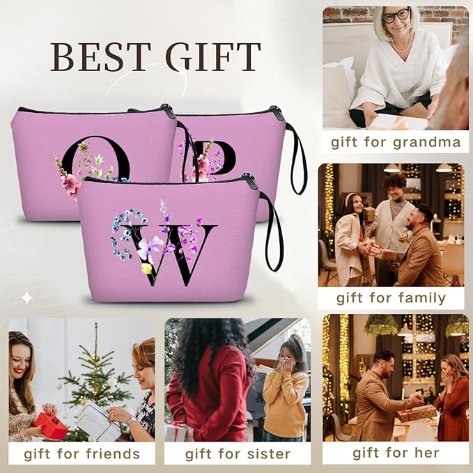 SEAMOON Birthday Inspirational Bridesmaid Proposal Team Small Gifts for Women Mom Aunt Teacher Sister Coworkers Makeup Cosmetic Bag Travel with Mirror Mothers Day Christmas Graduation W