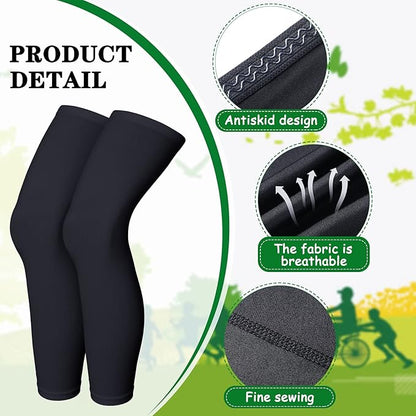 Skylety Compression Leg Sleeve Full Length Leg Sleeves Sports Cycling for Men Women, Running, Basketball