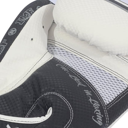 Ringside Apex Flash Sparring Gloves, IMF-Tech Boxing Gloves with Secure Wrist Support, Synthetic Boxing Gloves for Men and Women, White and Black, 14 Oz