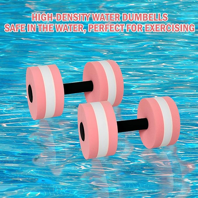 Timoo Aquatic Dumbells Set of 2 Water Dumbells Pool Resistance Water Weight Water Aerobics High-Density EVA-Foam Pool Fitness