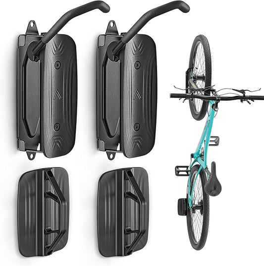 MONTEK Swivel Bike Wall Mount, Bike Hangers for Garage, Wall Mount Bike Rack, Space Saving Wall Bike Rack, Vertical Bike Rack Holds up to 66lbs,2 Pack