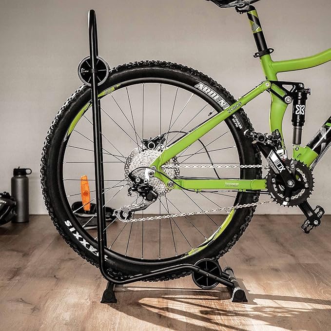 BikeHand Floor Stand Parking Rack - for 24"-29" Mountain MTB & Road Bicycles Indoor Outdoor Garage Storage - Fat Bike for 3 Bikes