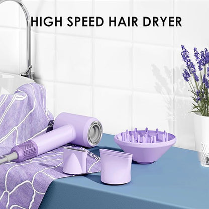 Diffuser Hair Dryer, Professional Ionic Blow Dryer with Diffuser for Curly Hair, 110000 RPM Brushless Motor High Speed Hairdryer Blowdryer for Women Men Home Salon Travel,Thermo-Control Low Noise