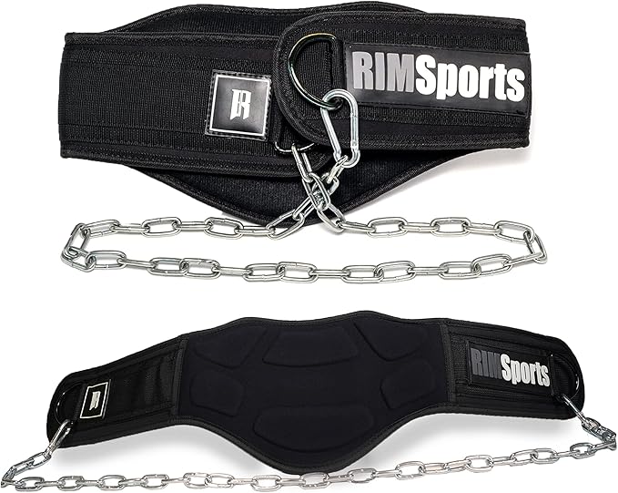 RIMSports Dip Belt For Weight Lifting - Weighted