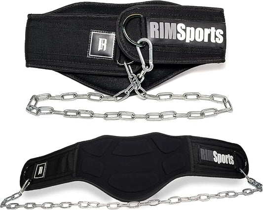 RIMSports Dip Belt For Weight Lifting - Weighted