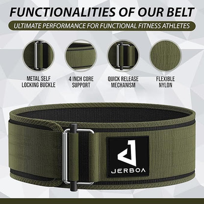 JERBOA Quick Self-Locking Weight Lifting Belts for Men