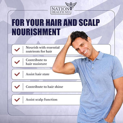 Hair Switch - Supplements for Hair and Scalp - Biotin, Zinc, Selenium, and More - Hair Activation Formula for Men and Women, 1 Bottle