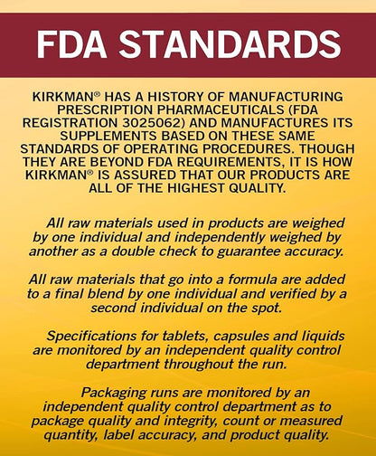 Kirkman - Children's Chewable Multivitamin & Mineral Wafers - 120 Tablets - Potent Broad Spectrum Vitamin/Mineral Supplement - with Coenzyme Q-10 (CoQ10) - Natural Mango Peach Flavor