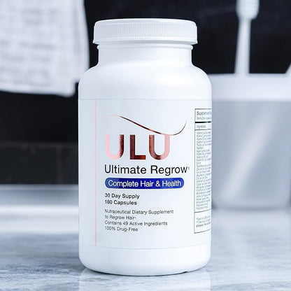 Ultimate Multivitamin and Hair Skin Nails: Ashwagandha and Resveratrol-Powered Solution for Hair Growth, Hormone Support, and Overall Health UluRX 30-Day Supply 180 Capsules.