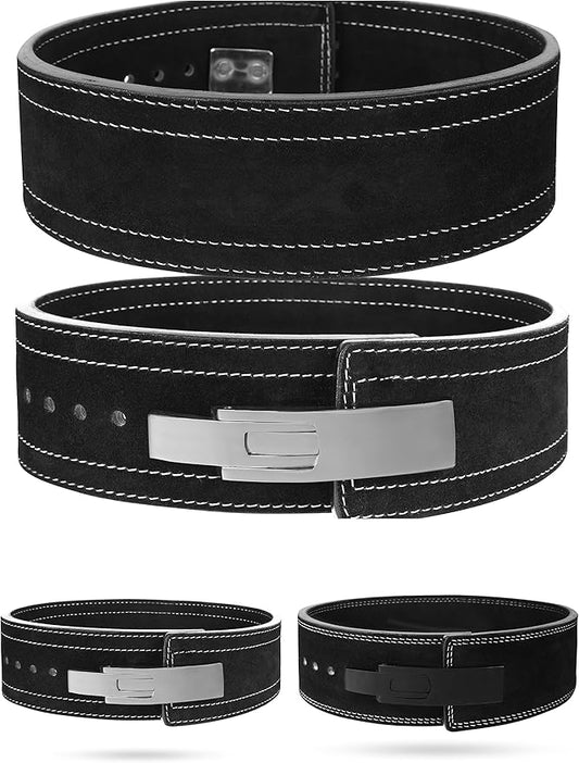 Weight Lifting Lever Belt Cowhide Gym Leather Belt 10mm Powerlifting