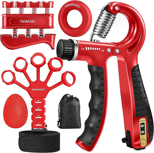 Grip Strength Trainer Kit (5 Pack) Adjustable Resistance