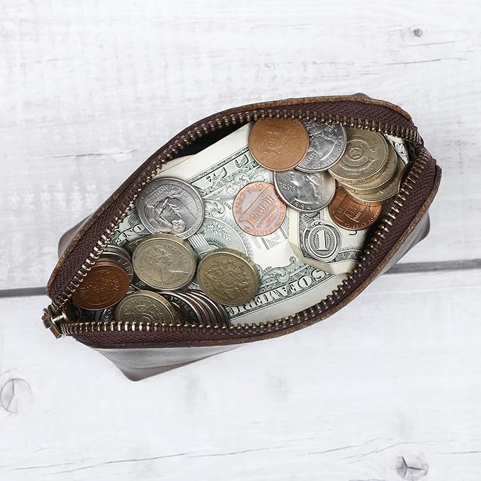 The Antiq Leather Cosmetic Bags Make Up Bags for Women - Handmade Makeup Case Small Makeup Bags Jewelry Coin Pouch, Toiletry Bag for Men, Travel Cosmetic Pouch For Purse