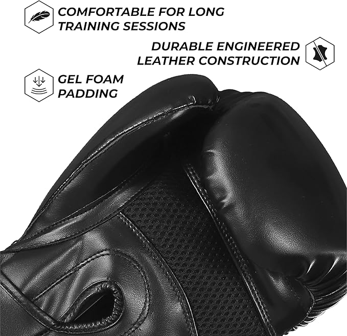 Sanabul Essential Gel Boxing Gloves for Men & Women, Kickboxing MMA, Muay Thai Gloves and Heavy Bag Training Punching & Sparring