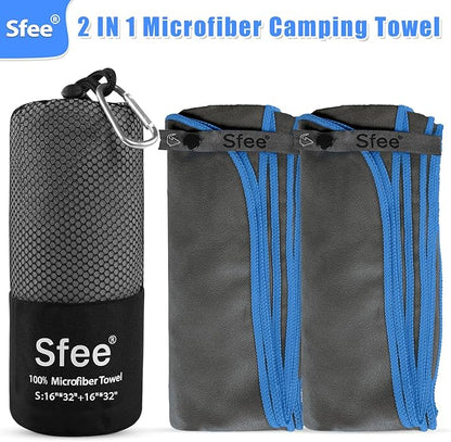 Sfee 2 Pack Microfiber Travel Towel