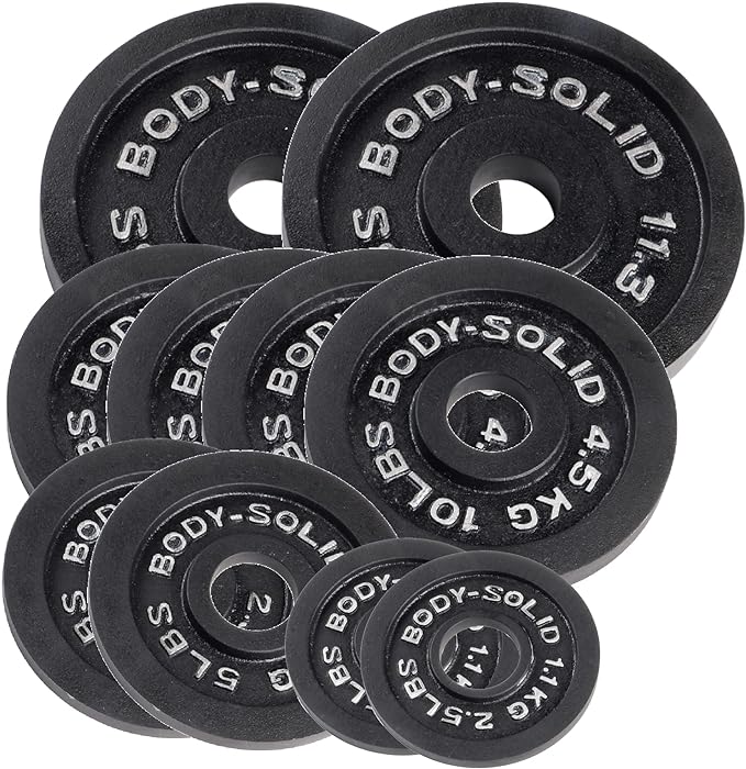 Body-Solid Cast Iron Olympic Weight Plate Set 2 Inch