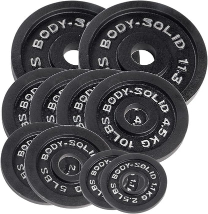 Body-Solid Cast Iron Olympic Weight Plate Set 2 Inch