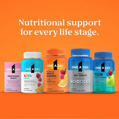 One A Day Multivitamin for Men - Daily Mens Multivitamins with Vitamin D, Zinc, Folic Acid, and B Vitamins, Physical Energy Support, 200 Ct