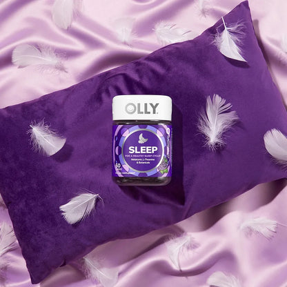 OLLY Restful Sleep Gummy Supplement with Melatonin & L-Theanine Chamomile, Blackberry Zen, 50 Gummies (25 Day Supply) Supports a Healthy Sleep Cycle* (Packaging May Vary)