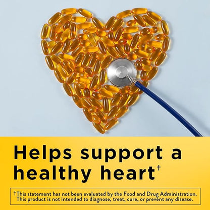 Nature Made Fish Oil 1200 mg Softgels, Fish Oil Supplements, Omega 3 Fish Oil for Healthy Heart Support, Omega 3 Supplement with 100 Softgels, 50 Day Supply