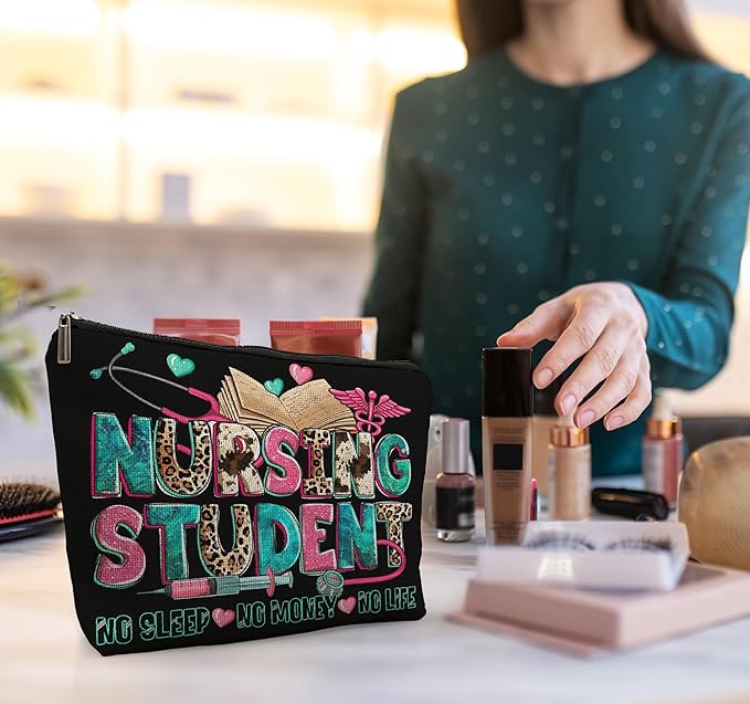 Nursing Student Makeup Bag, Nursing Student Gifts, Nursing Student Essentials, Future Nurse Gifts, Nurse Appreciation Gifts, Nurse Accessories, Nurse Graduation Gifts Cosmetic Bag Makeup Pouch