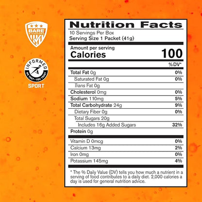 BARE PERFORMANCE NUTRITION, BPN Go Gel Endurance Gel, Vegan + Gluten Free Running Gel with 24g of Carbohydrates & 100 Calories per Gel Pack, 10 Single-Serving Gel Packs, Mixed Berry