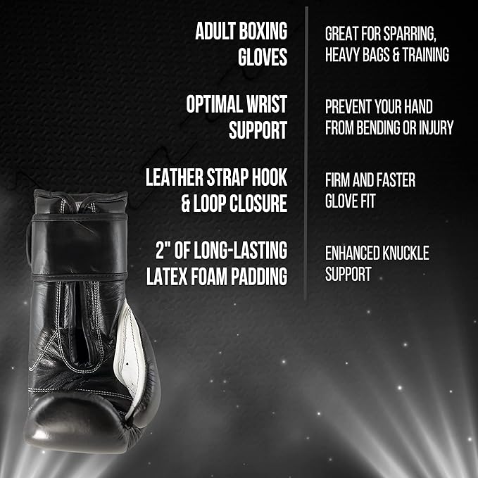 CLETO REYES Training Gloves with Leather Strap & Attached Thumb and Hook & Loop Closure