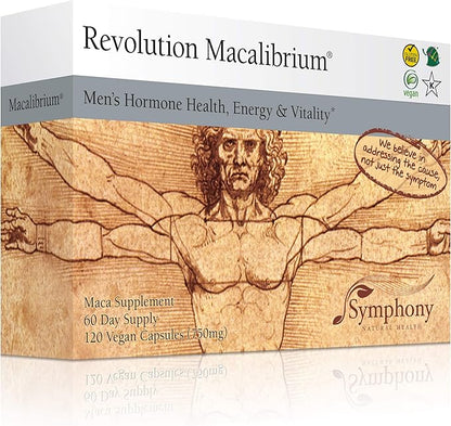 Revolution Macalibrium - Natural Concentrated Gelatinized Maca Supplement to Support Men's Hormone Health, Energy, Strength, Power, and Reproductive Health -120 Vegan Capsules (60 Day Supply)