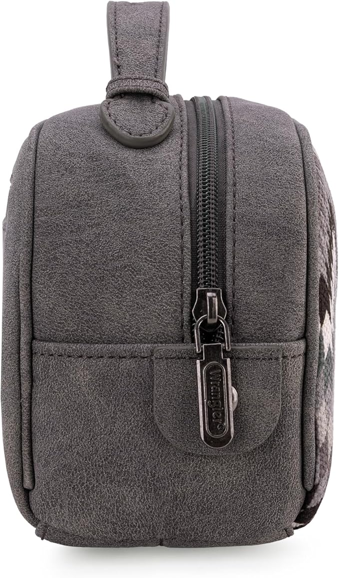 Wrangler Makeup Pouch Bag Mini Western Toiletry Purse Cosmetic Organizer Paisley Travel Pouch for Women