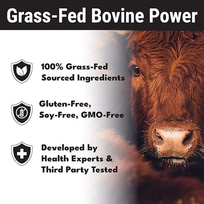 Wild Foods Men's Vitality Formula – Grass-Fed Bovine Supplement & Beef Liver Capsules with Testicle, Prostate, Whole Bone | Primal and Carnivore Diet Approved | 90 Organ Meat Capsules (30-Day Supply)