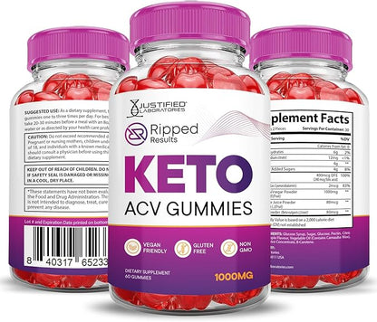 (10 Pack) Ripped Results Keto ACV Gummies Advanced Formula 1000MG Ripped Results Keto Gummies Apple Cider Vinegar Formulated with Pomegranate Beet Juice Powder B12 Vegan Non GMO 600 Gummys