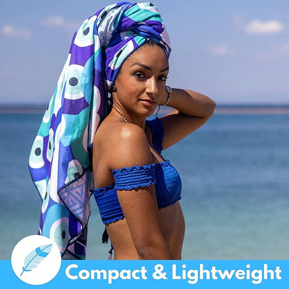 ECCOSOPHY Microfiber Beach Towel - Sand Free Towels 71x35 in