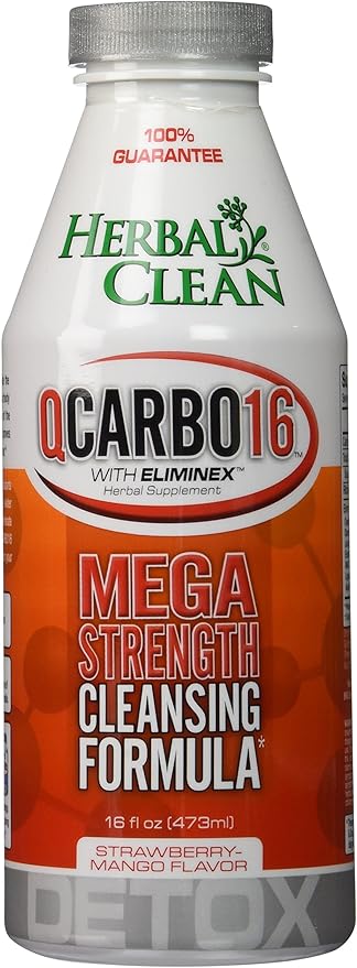 Herbal Clean BNG Enterprises Q Carbo Liquid Straw Drinks, Mango, 16 Ounce