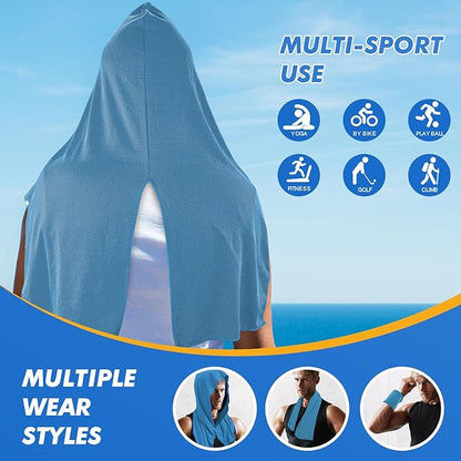 3 Pack Cooling Hoodie Towels for Neck and Face 50 Sun