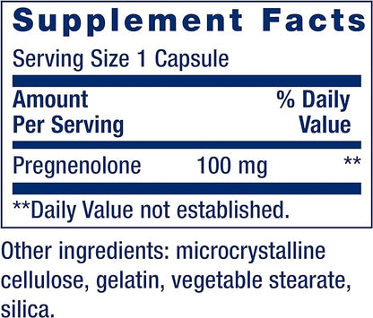 Life Extension Pregnenolone Hormone Balance 100mg, Vitamin D3 K1 K2 Iodine Immune Bone 60 Capsules Bundle