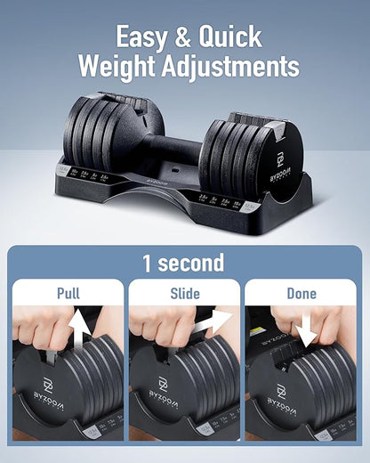 Adjustable Dumbbell 12.5/25lb Set of 2 or Single Unit Piece Weight Training Fitness Exercise Body Workout 5 in 1 for Home Gym Beginners Woman
