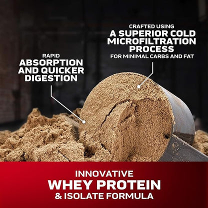Whey Protein Powder , MuscleTech Nitro-Tech Whey Gold Protein Powder , Whey Protein Isolate Smoothie Mix , Protein Powder for Women & Men , Chocolate Protein Powder, 2 lbs (28 Serv)-package varies