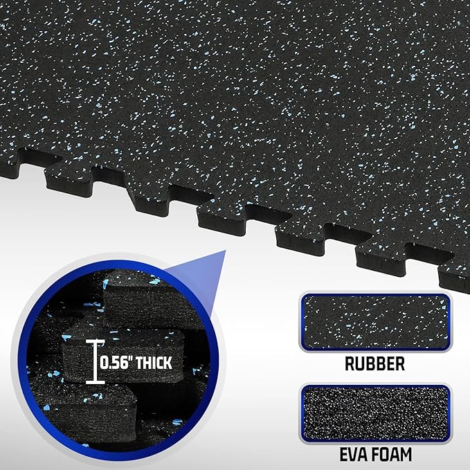 SUPERJARE 0.56'' Thick 6 Pcs 24 Sq Ft