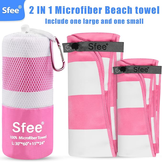Sfee 2 in 1 Microfiber Beach Towel