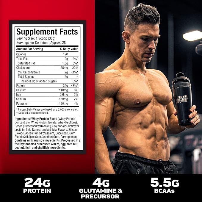 Whey Protein Powder , MuscleTech Nitro-Tech Whey Gold Protein Powder , Whey Protein Isolate Smoothie Mix , Protein Powder for Women & Men , Chocolate Protein Powder, 2 lbs (28 Serv)-package varies
