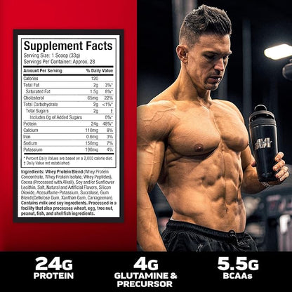 Whey Protein Powder , MuscleTech Nitro-Tech Whey Gold Protein Powder , Whey Protein Isolate Smoothie Mix , Protein Powder for Women & Men , Chocolate Protein Powder, 2 lbs (28 Serv)-package varies