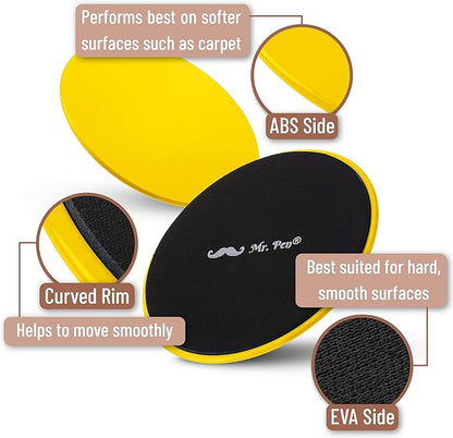 Mr. Pen- Core Sliders for Working Out 2 Pack,