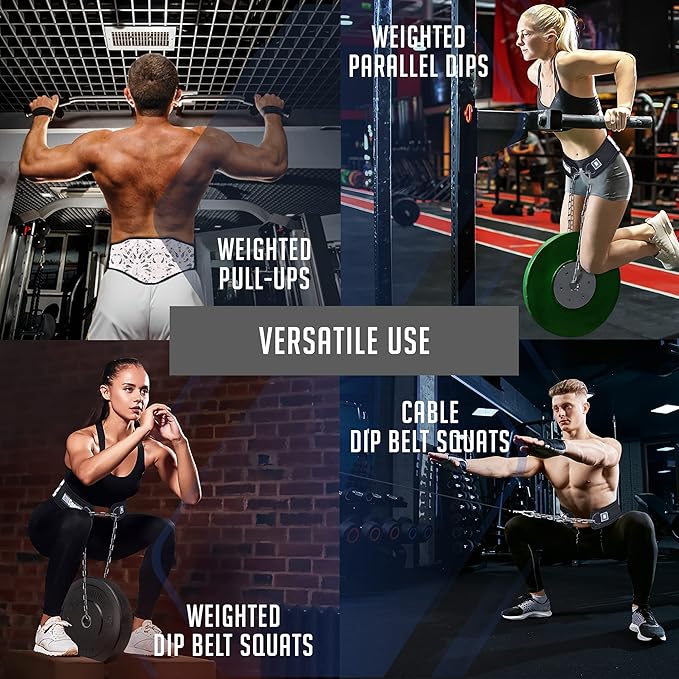 RIMSports Dip Belt For Weight Lifting - Weighted